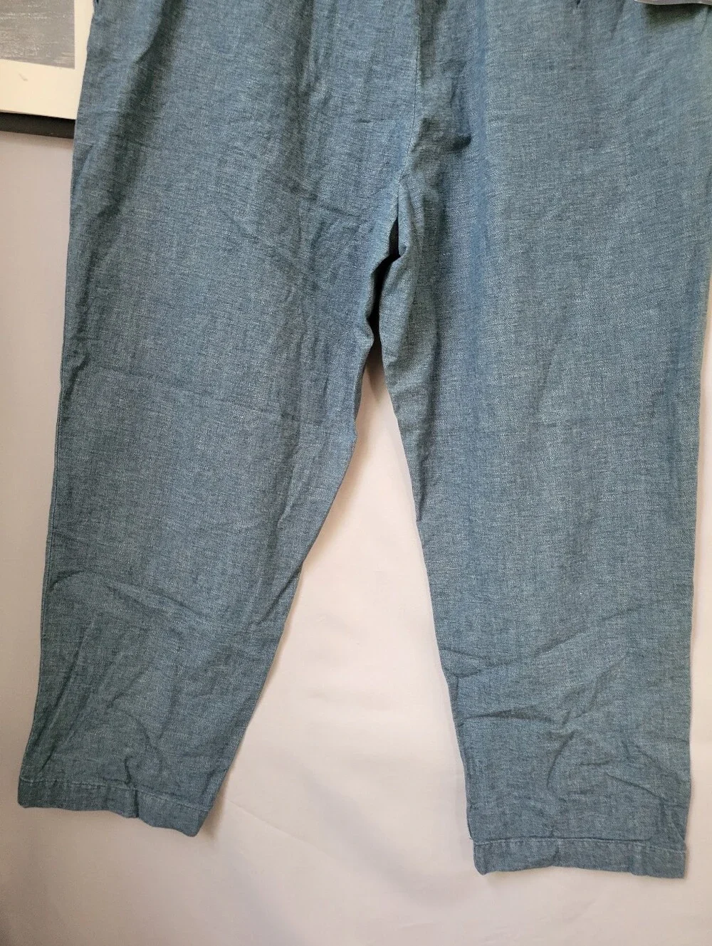 NEW Edwin Japanese Twisted Chambray Pleated Trouser Denim Pant Blue 38